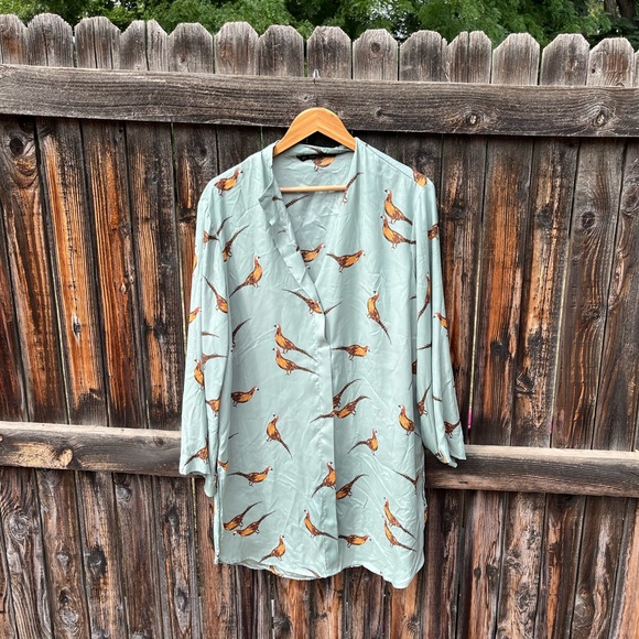 Zara • Bird Print Women's Top - Picture 1 of 5